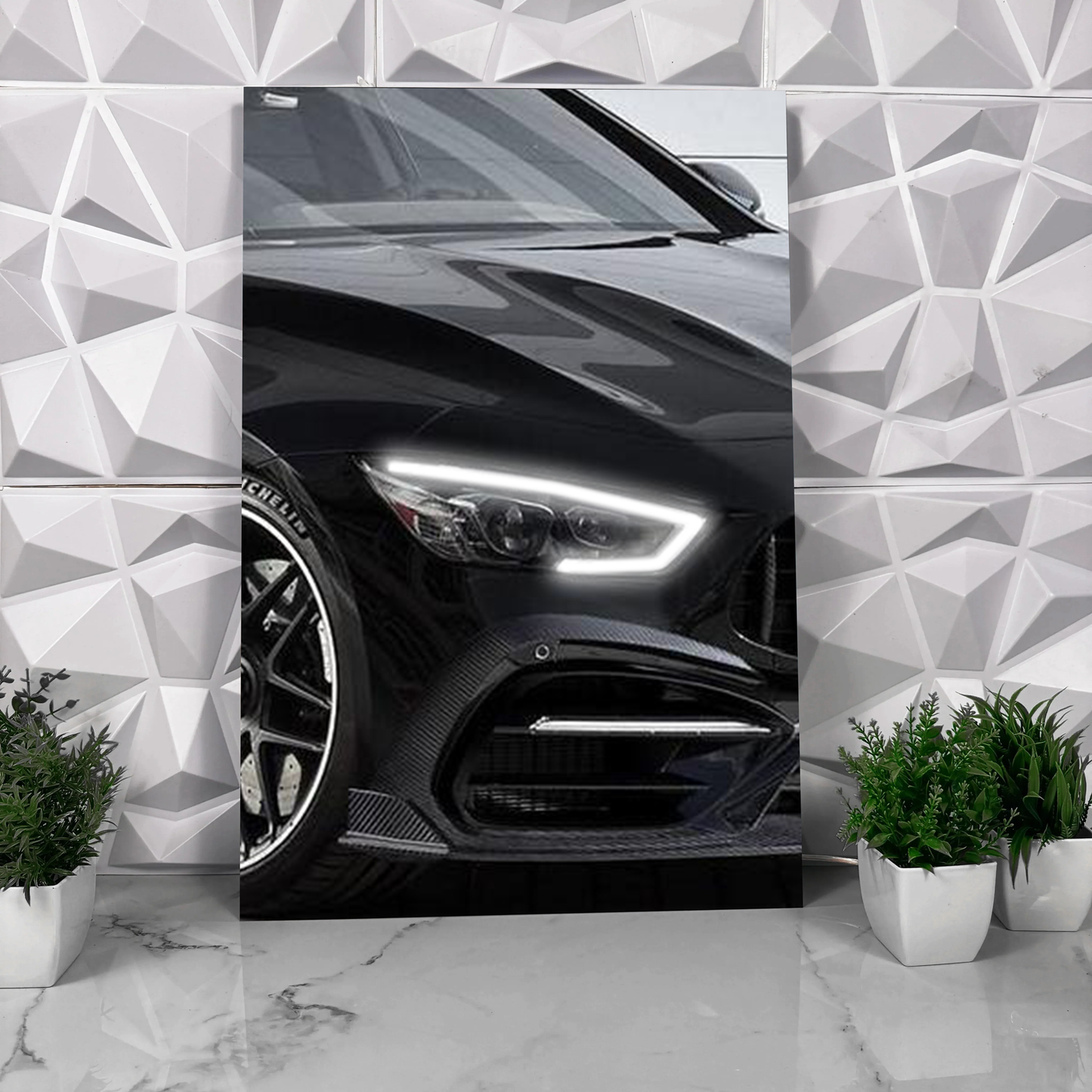 MERCEDES AMG-GT 63 S Neon Poster (White LED)