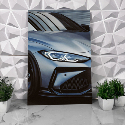 BMW M4 Competition + kit Neon Poster(white LED) (Acrylic Poster)