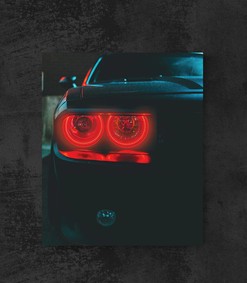 Dodge Challenger SRT Neon Acrylic Poster (RED LED)